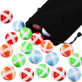Skylety Skylety 20 Pieces Sticky Balls for Fabric Dart Board, Dart Hook and Loop Safe Sport Balls Toy Darts Game Accessories for Indoor and Outdoor Party Games(1.34 Inch,Red, Blue, Green, Orange)