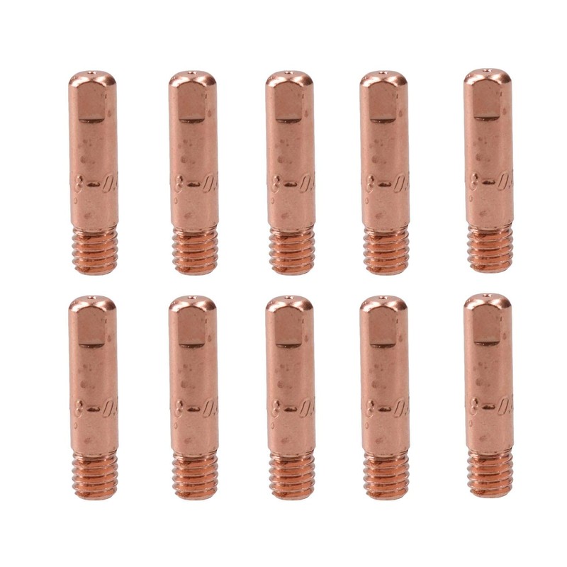 1 Shroud & 10 x 0.8mm Round Contact Tips MIG