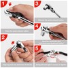 WORKPRO Ratchet Handle, Ratchet Wrench, Socket Wrench, Insertion Angle 0.37