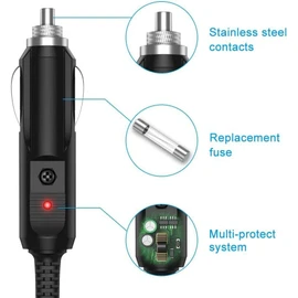 AKACHPER 12V Car Adapter for BlackVue DR900X-1CH Plus/2CH Plus/2CH IR Plus/2CH DMS Plus DR970X-1CH Plus/2CH Plus/DR970X Box-2CH Plus UHD Dashcam 12Volts Cable Power Cord