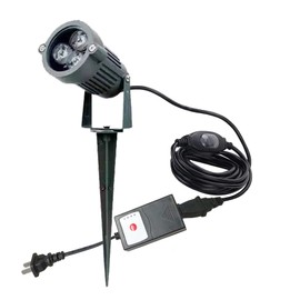 Kiven LED Landscape Spotlight Outdoor with Automatic Timer,IP65 Waterproof Garden Spotlights,3W 110V Yard Flood Light with Spiked Stand Lawn Lights,2700K LED Wall Lights with 9.84FT Wire for Patio