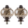 KAMANINA Marbled Replacement Finials for 1 or 7/8 Inch Bronze