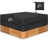 Kipiea 600D Outdoor Waterproof Square Hot Tub Cover Protector, Heavy
