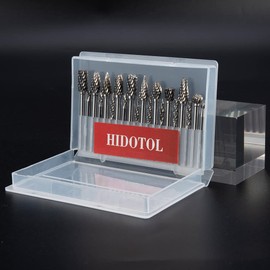 HIDOTOL Carbide Burr Set 20PC 1/8" Shank – 3mm Tungsten Double Cut Carbide Rotary Burr Set for Metal and Wood Carving, Grinding, Polishing, Engraving, Drilling.