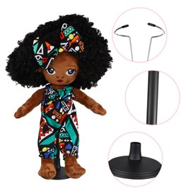 DECHOUS 3 Pcs Vertical Doll Stand Support for Dolls PVC Display Rack with Slip Base Easy Assembly for Collectibles and Dress Displays