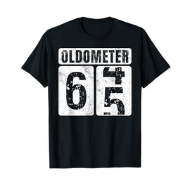 Oldometer 65 Shirt Vintage Funny 65th Birthday Gift Idea T-Shirt