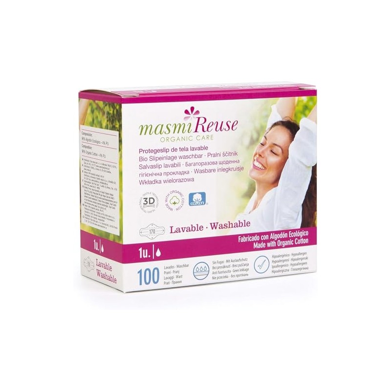 Masmi Washable Fabric Panty Liners with Wings 150 g