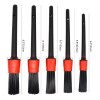 5pcs Cepillo Brocha Lavado Detallado Automotriz Dureza Media Negro