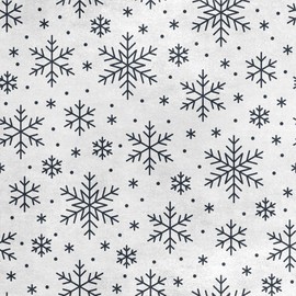 Heko Panels Samtstoff Meterware Dekostoff Bedruckt Möbelstoff Polsterstoff Velvet Polyester Wasserabweisend Meterware Stoff zum Nähen Möbelstoff Royal Schneeflocken 140 x 200 cm RDX511