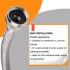 10-Pack HeSun 5 Ft Washing Machine Hose, 3/4" FHT Stainless