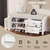 Zaboro Retro Shoe Storage Bench with 2 Drawers and 2