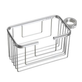 Tatay 6604900 Rectangular Shower Shelf with Hooks - Prevents Drilling - 100% Rustproof - Anodised Aluminium - Modern Design - 24 x 11.5 x 12.5 cm
