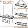 TICKCACY 33” Pots and Pans Hanging Rack, Black Hanging Pot