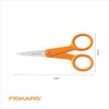 Fiskars Premier No. 5 Micro-Tip Orange-Handled Fabric Scissors - Double