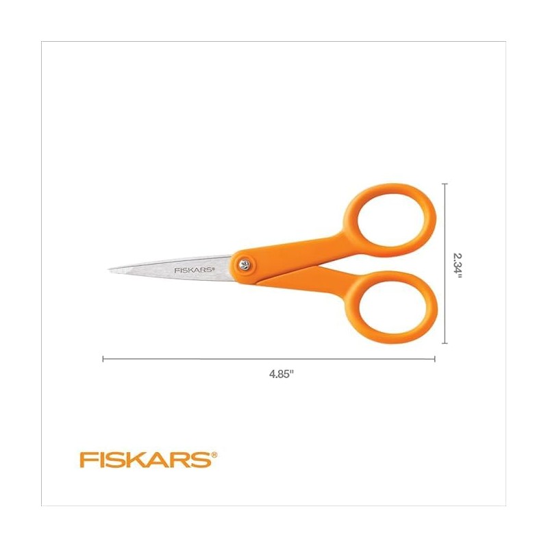 Fiskars Premier No. 5 Micro-Tip Orange-Handled Fabric Scissors - Double