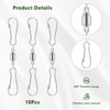 10Pcs Swivel Hooks for Wind Spinners, Stainless Steel 360 Degree
