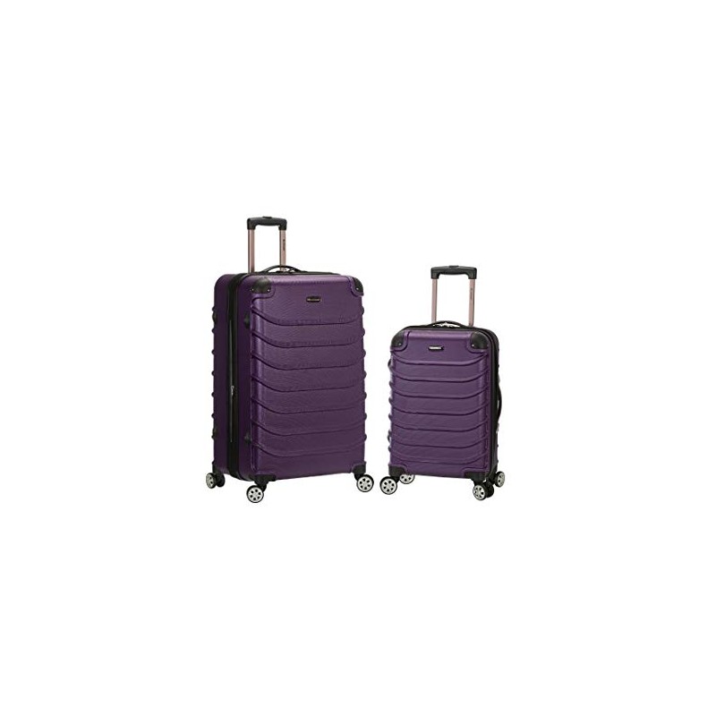 Rockland Speciale Hardside Expandable Spinner Luggage, Purple, 2-Piece Set (20/28)