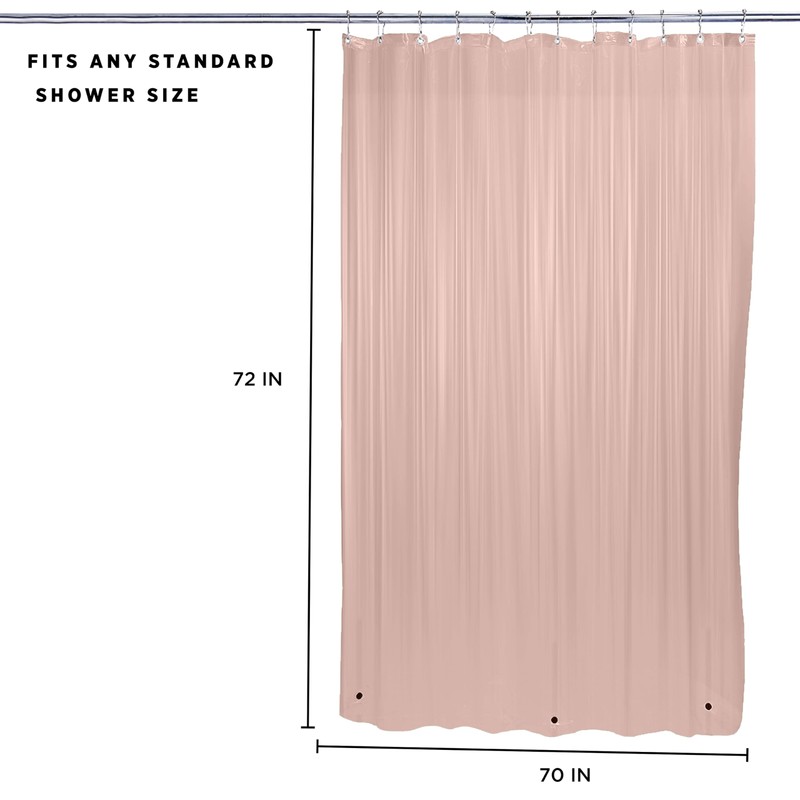 Bath Bliss 2 Pack PVC Heavy Weight Shower Curtain Liner