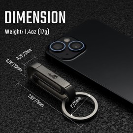 KeyUnity Titanium Double-Sided Carabiner Belt Keychain Clip, Quick Release Keyring, Key Organiser Keyring, Belt Clips For Keys, Keychain Belt Loop, EDC Snap-On Key Holder Organizer for Man & Woman