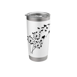 Dandelion Schipperke Flower, Floral Schipperke Tree Stainless Steel Insulated Tumbler