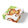 Manfei Monkey Fitted Sheet Cartoon Brown Monkey Printed Bedding Set