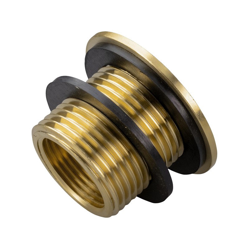 Solid Brass Water Tank Outlet Connector Collar, 3/4" BSP (26.4mm)