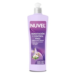 Nuvel Crema para Peinar Anti Frizz con cido Hialurnico y Protena de Seda 300ml  Hidratacin Profunda, Brillo y Suavidad  Para Todo Tipo de Cabello