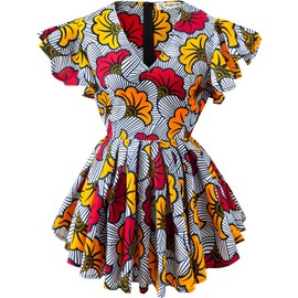 HongyuAmy Women's African Print Blouse Ankara Tribal Top Kente Wax Top(X-Large,Color A)