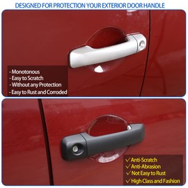 Fit for Toyota FJ Cruiser 2007-2021 Exterior Door Handle Cover, Exterior Door Handle Protector Trim Frame Cover, 1 Pair (Matte Black)