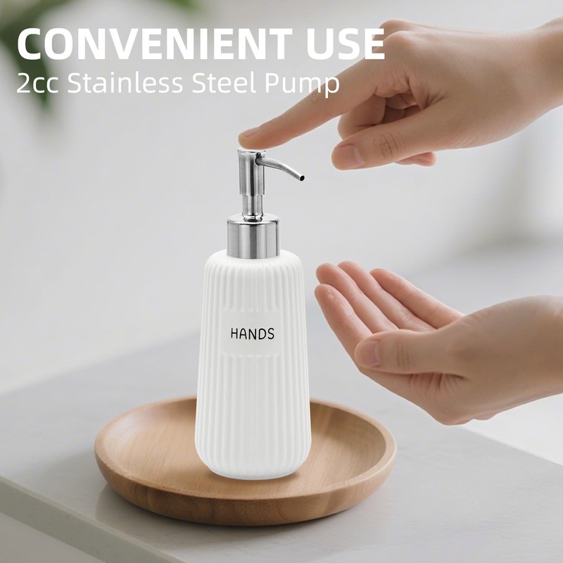 Karisky Kitchen Soap Dispenser Set with Stainless Steel Pump and