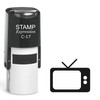 stampexpression - Television Self Inking Rubber Stamp - Black Ink