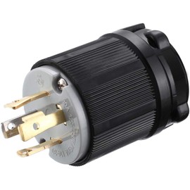 Miady NEMA L14-30P Generator Plug, 30 Amp 4-Prong Industrial Grade Locking Male Plug Up to 7,500W, Grounding Type/UL listed