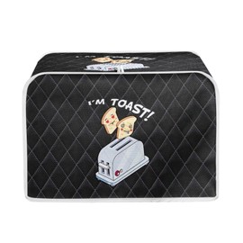 Pzuqiu Cartoon Toaster Pattern Toaster Dust Cover Kitchen Oven Cover with Top Handle Bread Toaster Cover Portable & Foldable, Great Girt for Women