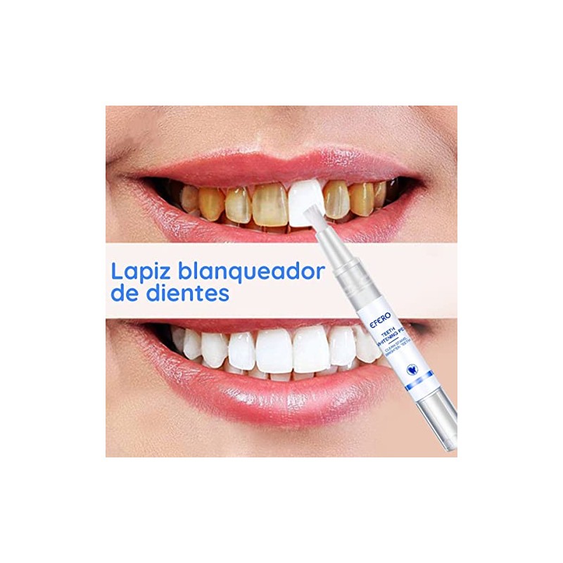 Kit Bucal 2 Lápiz Blanqueador Dientes Elimina Manchas Limpiador Dental