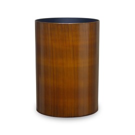 TATSU-CRAFT Wood Grain Painted Dust Box, No Lid, 2.8 gal (6.8 L), Trash Can Stylish, Round Type, No Lid, Kitchen Trash Can Pail, No Lid, Trash Can With Wood Grain Wood Grain Wood Tatsunosuke Hashimoto