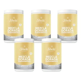 5 Jugo Mezcla Dorada En Polvo Shelo Nabel 480gr Con Cúrcuma