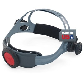 Jackson Safety 370 Speed Dial Replacement Ratcheting Headgear for Welding Helmets - Oversized Adjuster Knob, Adjustable Sliders, Hood Locks Up/Down, Patented Quick-Fit Rear Swivel Headband, Washable Sweatband - Made in USA