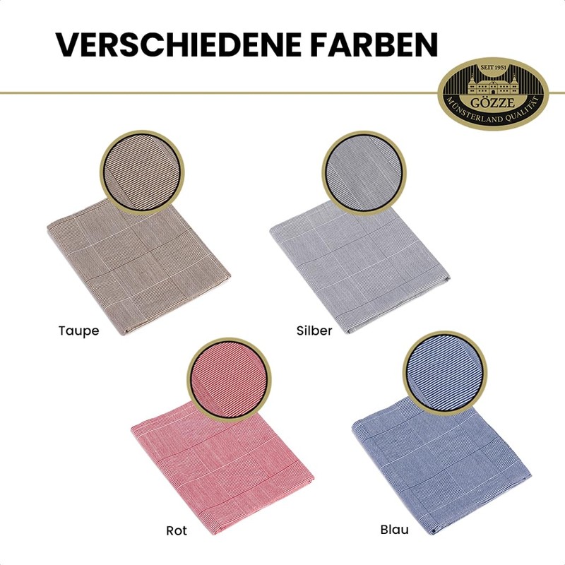 Gözze - Tea Towel Set, 4 Pieces, 100% Cotton Jacquard
