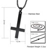 Akascord Cross Necklace for Men, Gold Inverted Cross Pendant Necklace