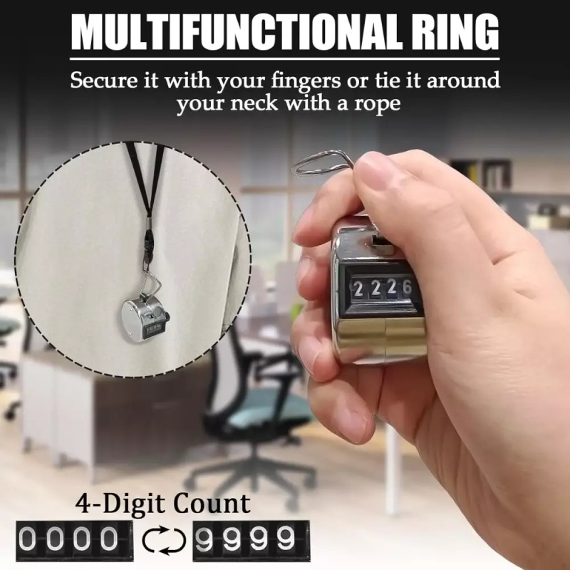 GDMINLO 메탈 핸드 집계 클리커 카운터 코칭 뜨개질 랩 낚시