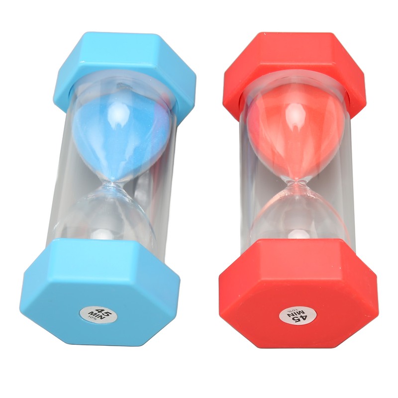 2Pcs Sand Timer 45 Minutes Hourglass Sandglass Timer for Kids