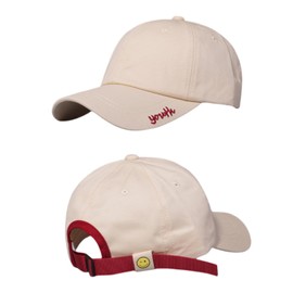 Qzkouma DBQ-62 Cap, Hat, Men's, Women's, Embroidery, Baseball Cap, Color Scheme Design, Cotton, Sun Protection, UV Protection, beige