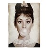 KUSTOM ART Vintage Style Actors & Coffee Audrey Hepburn Wooden