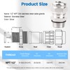 2 Pcs 1/2" NPT Stainless Steel Waterproof Cable Gland, IP68