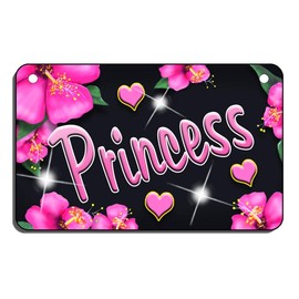 Bicycle License Plate Pink Hearts & Flowers Personalize Gifts