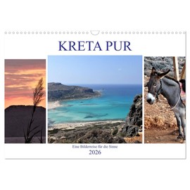 Kreta Pur - Eine Bilderreise für die Sinne (Wandkalender 2026 DIN A3 quer), CALVENDO Monatskalender: Monatskalender 14 Seiten (CALVENDO Orte)