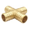 Uenede 2PCS LF Brass 1/2 Inch PEX 4 Way Cross