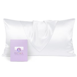Olesilk 100% Silk Pillow Case / Pillow Cover, Gentle on Hair and Skin, with Concealed Zip, 19 Momme, 1 Item