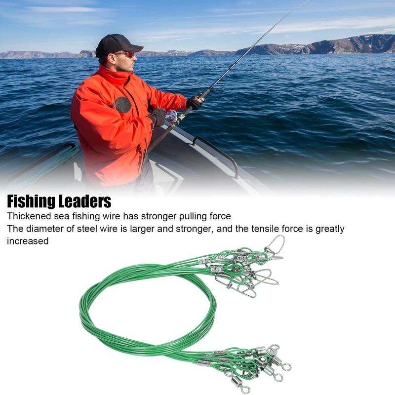 Líderes de Línea de Pesca, 10 Piezas de Líderes de