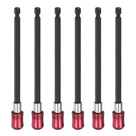 HARFINGTON 6pcs Magnetic Extension Chuck Adapter 6" 1/4 Inch Hex Shank Quick Release Bar Socket Screwdriver Bit Holder for Screwdriver Bits Nuts Drills Socket Driver Adapter